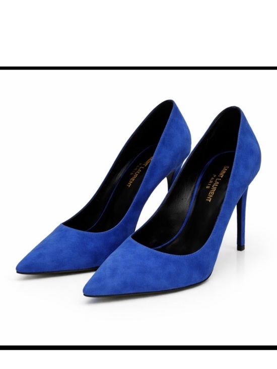 Yves Saint Laurent Shoes - Yves Saint Laurent Blue Majorelle Paris Pump Size 7